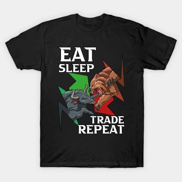 Trading Market Trend Bull Bear Forex Cryptocurrencies Stock T-Shirt by melostore